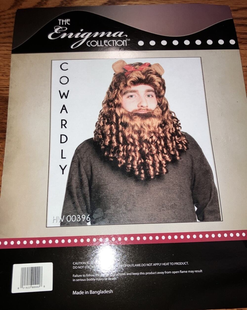 Enigma Cowardly Lion Wizard of Oz Halloween Costume Wig, Beard, Tail, Gloves